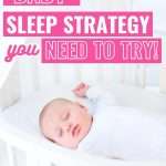 Pinterest image baby sleeping in a bassinet