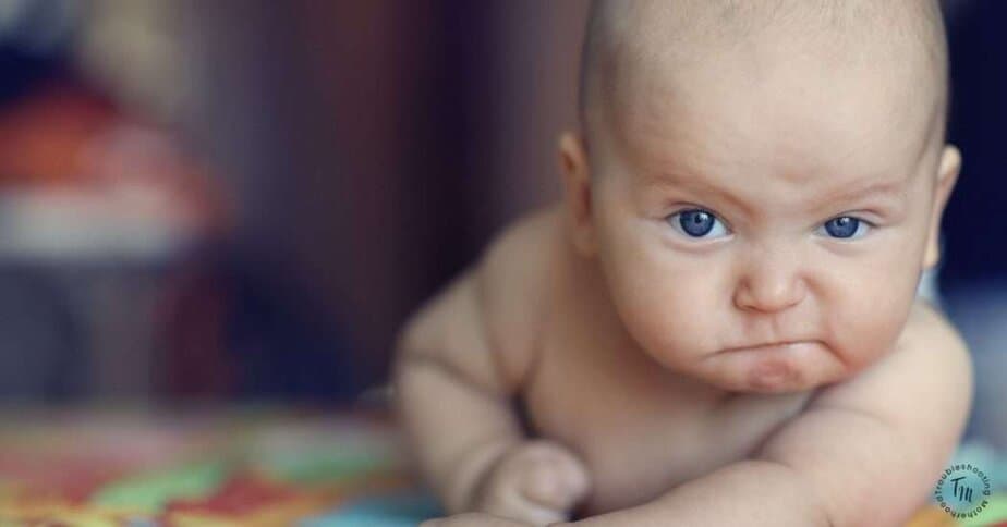 Badass Boy Names. Image of baby boy looking tough.
