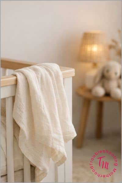 Minimal neutral nursery with white crib and soft linens, styled for a long girl names with nicknames blog post